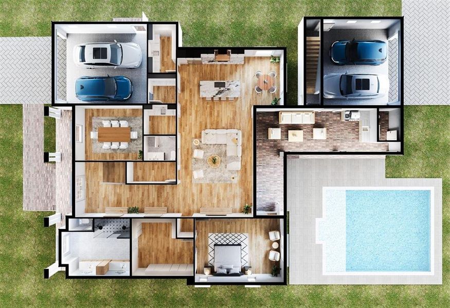 2D floor plan layout of this home in , Tampa, FL (Image 2).