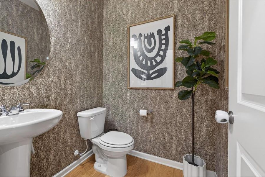 Furnished interior view inside a new home in Reunion, Flowery Branch (Image 18). Furnished interior view inside a new home in Reunion, Flowery Branch (Image 18).