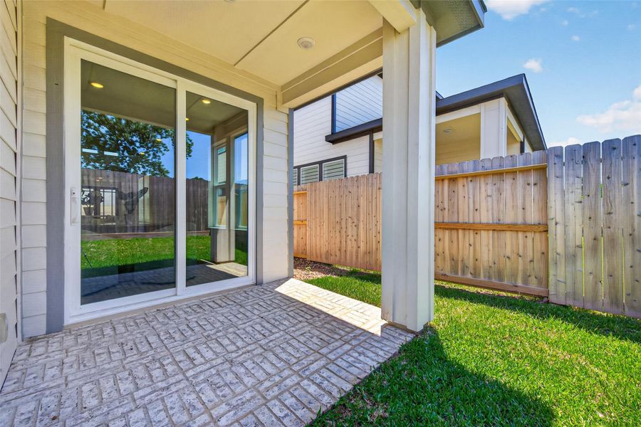Exterior details and patio area of a home in , Stafford (Image 32). Exterior details and patio area of a home in , Stafford (Image 32).
