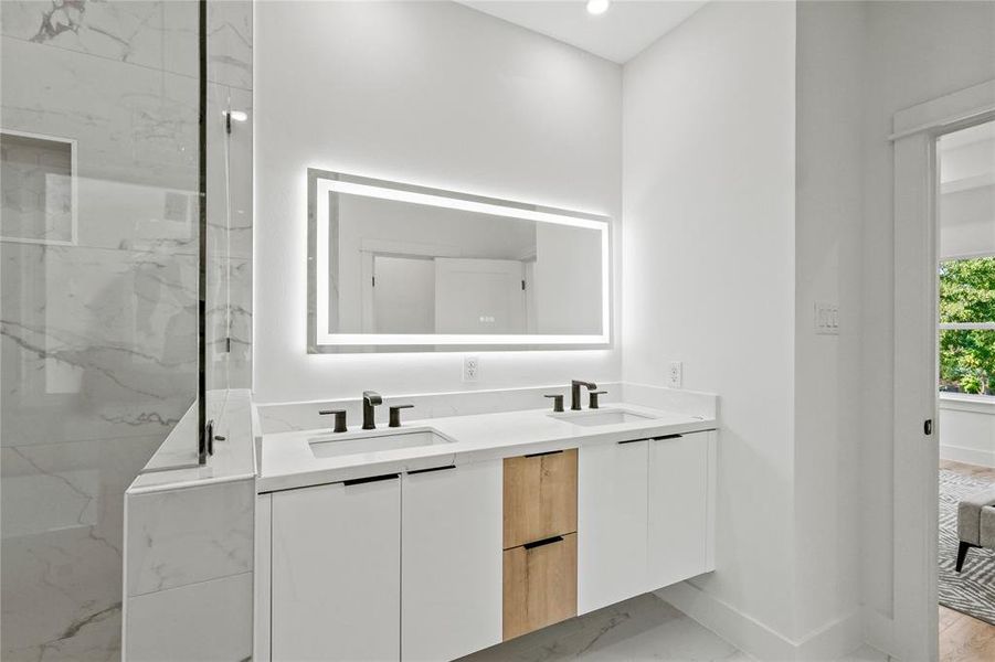 Bathroom featuring vanity