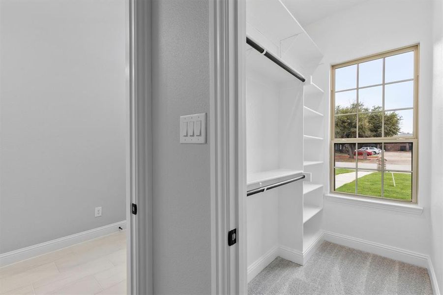 View of spacious closet