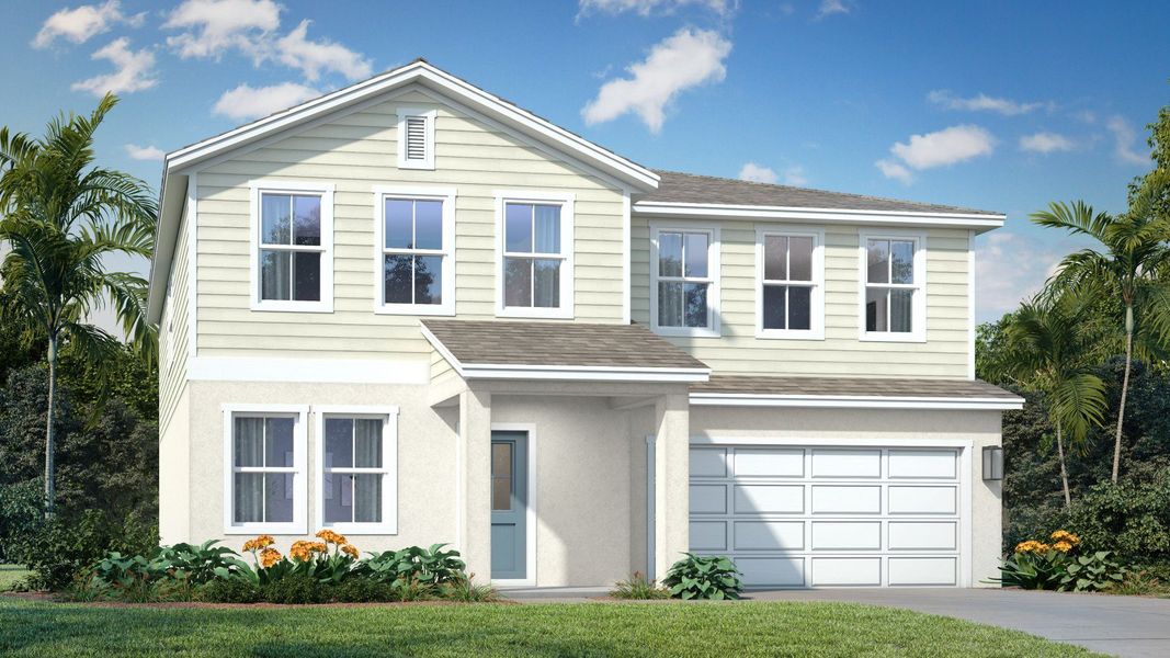Representative exterior photo of a completed home built from the Maui by DRB Homes in Granary Park, Green Cove Springs, FL (Image 6).