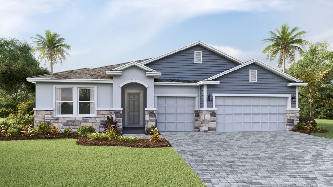 Representative exterior photo of a completed home built from the Camden by D.R. Horton in Star Farms at Lakewood Ranch, Bradenton, FL (Image 20).