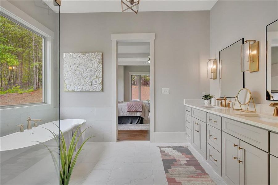 Furnished interior view inside a new home in , Newnan (Image 50). Furnished interior view inside a new home in , Newnan (Image 50).