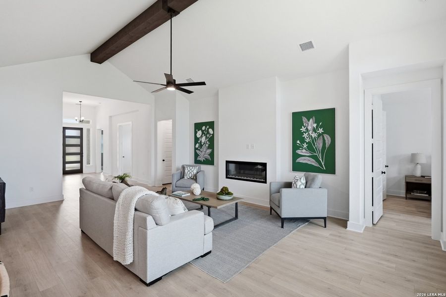 Furnished interior view inside a new home in Alsatian Oaks, Castroville (Image 10). Furnished interior view inside a new home in Alsatian Oaks, Castroville (Image 10).