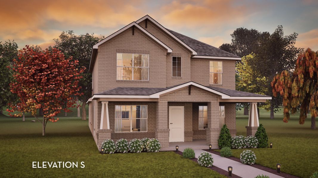 Representative exterior photo of a completed home built from the Diamond by CastleRock Communities in Infinity Square, Kyle, TX (Image 20).