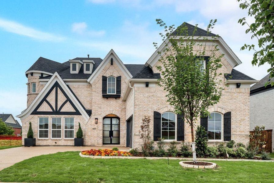 Front exterior of a new home in Silverleaf Estates in Frisco, Frisco, TX, highlighting curb appeal (Image 2).