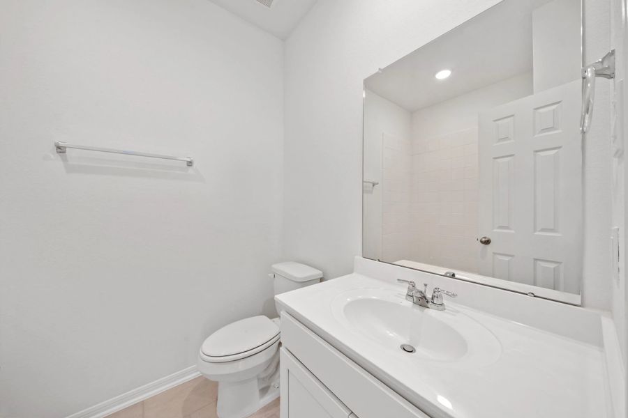 Second bath. Note: Sample product photo. Actual exterior and interior selections may vary by homesite. Photo may be virtually staged Second bath. Note: Sample product photo. Actual exterior and interior selections may vary by homesite. Photo may be virtually staged