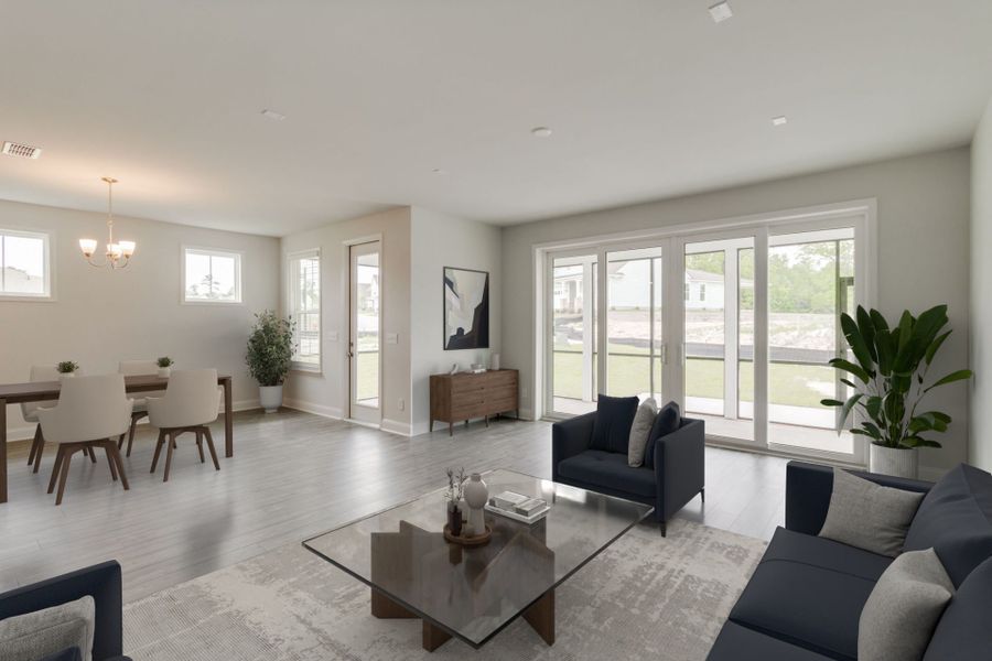 Furnished interior view inside a new home in Pecan Orchard, Elgin (Image 10).
