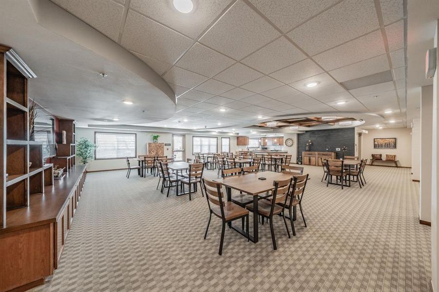 Enjoy shared access to a share community room perfect for gatherings, meetings, or social events.