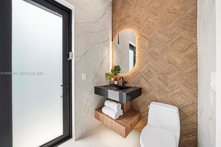 Furnished interior view inside a new home in , Miami (Image 10).