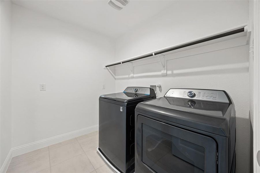 Upstairs laundry room