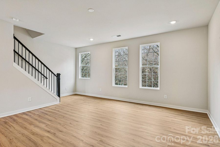 Spacious, unfurnished interior of a new home in Vanguard at Vermillion, Huntersville (Image 12). Spacious, unfurnished interior of a new home in Vanguard at Vermillion, Huntersville (Image 12).