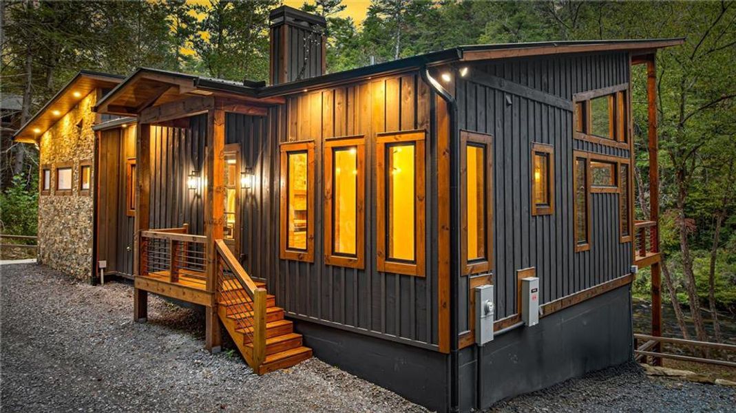 Exterior details and patio area of a home in , East Ellijay (Image 24). Exterior details and patio area of a home in , East Ellijay (Image 24).