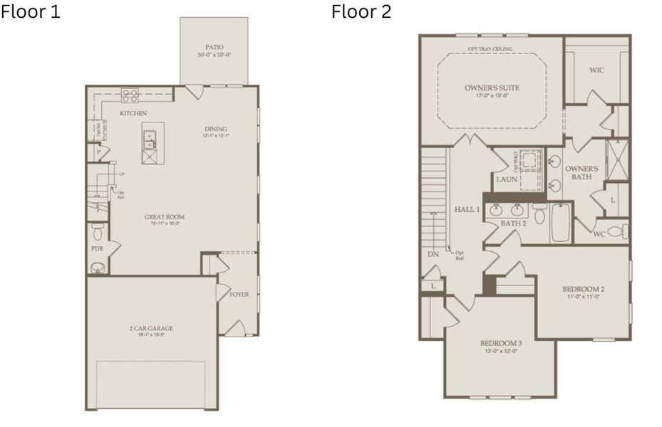 2D floor plan layout of this home in Cambria, Garner, NC (Image 4).
