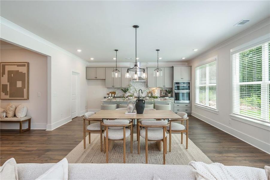 Furnished interior view inside a new home in , Flowery Branch (Image 64). Furnished interior view inside a new home in , Flowery Branch (Image 64).