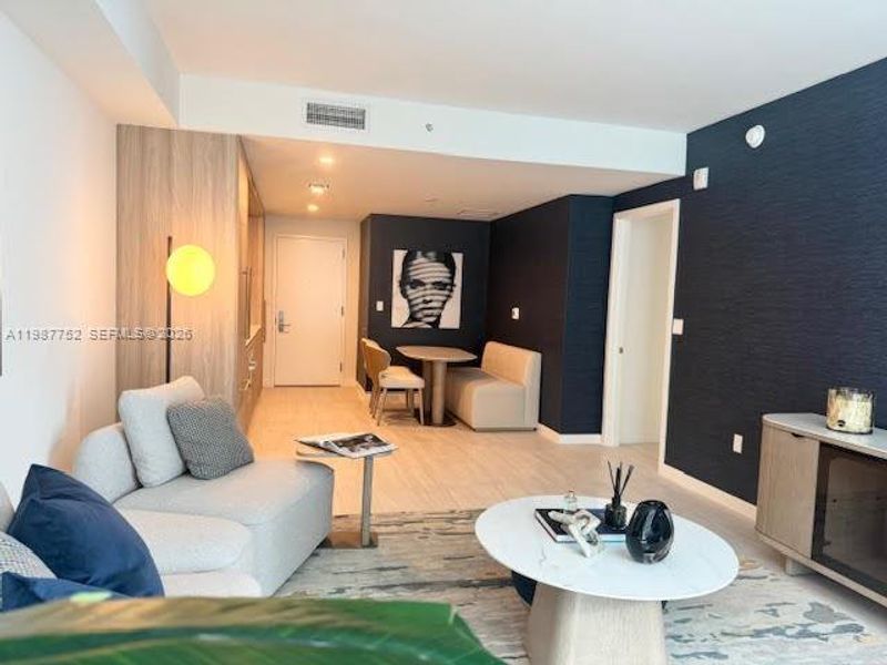 Furnished interior view inside a new home in , Miami (Image 8).