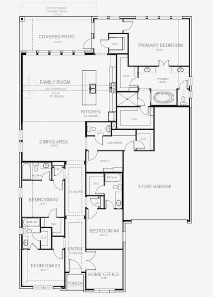 Image 13 representing the 2810W by Perry Homes in Nolina 60', Georgetown, TX. Image 13 representing the 2810W by Perry Homes in Nolina 60', Georgetown, TX.
