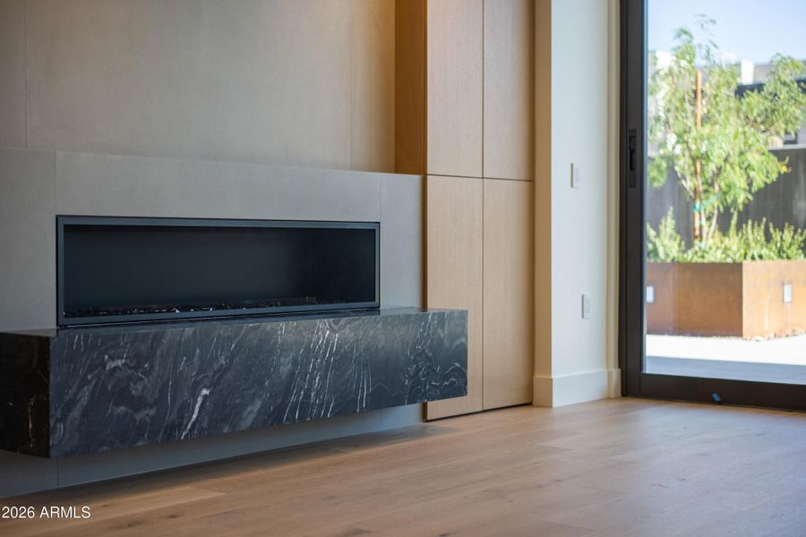 Custom Floating Indoor Gas Fireplace