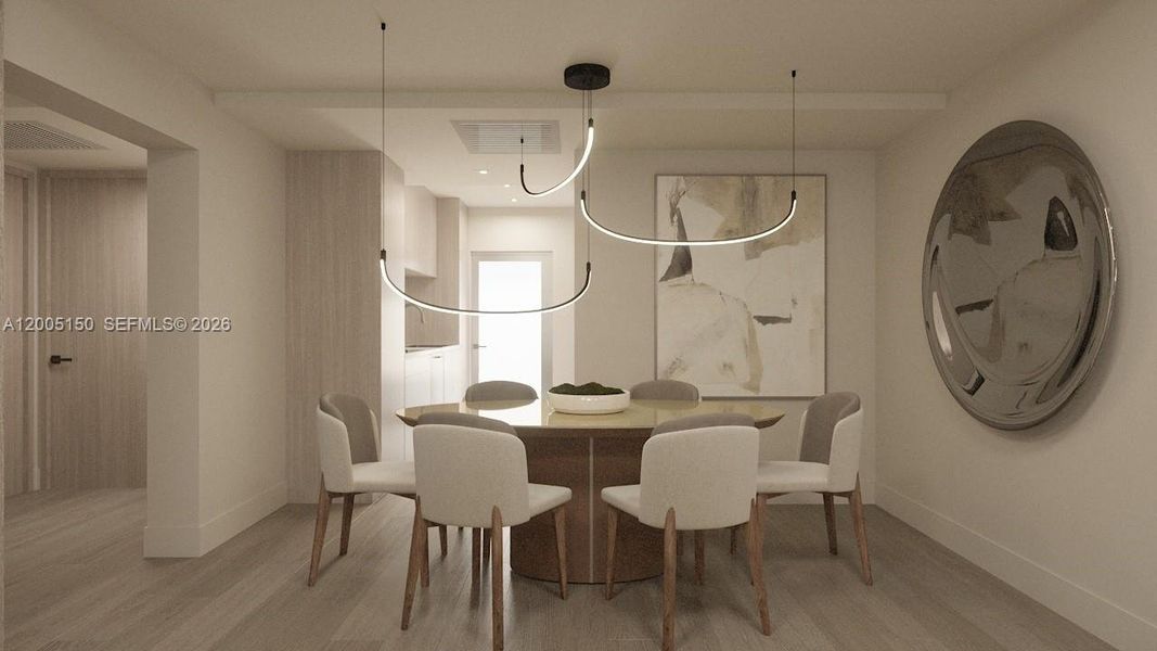 Furnished interior view inside a new home in , Miami Beach (Image 23).