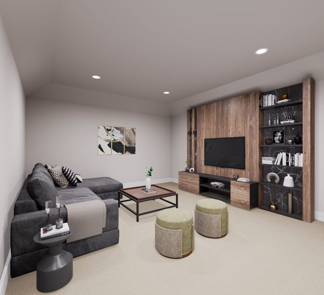 Representative furnished interior of a home built from the Ember by Tri Pointe Homes in The Meadows, Denton (Image 6).