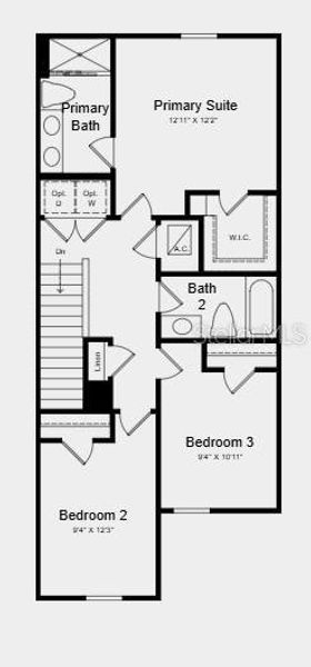 2D floor plan layout of this home in Waterstone, Groveland, FL (Image 3). 2D floor plan layout of this home in Waterstone, Groveland, FL (Image 3).