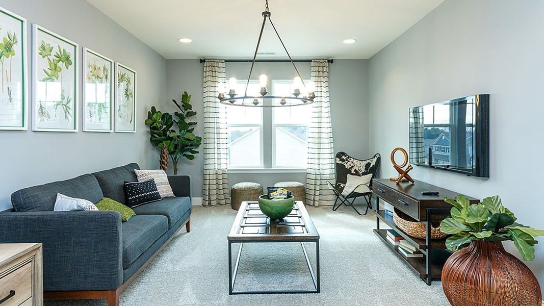 Furnished interior view inside a new home in Station Pointe, Angier (Image 17).
