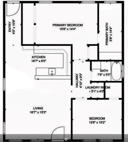 2D floor plan layout of this home in , San Leon, TX (Image 2). 2D floor plan layout of this home in , San Leon, TX (Image 2).