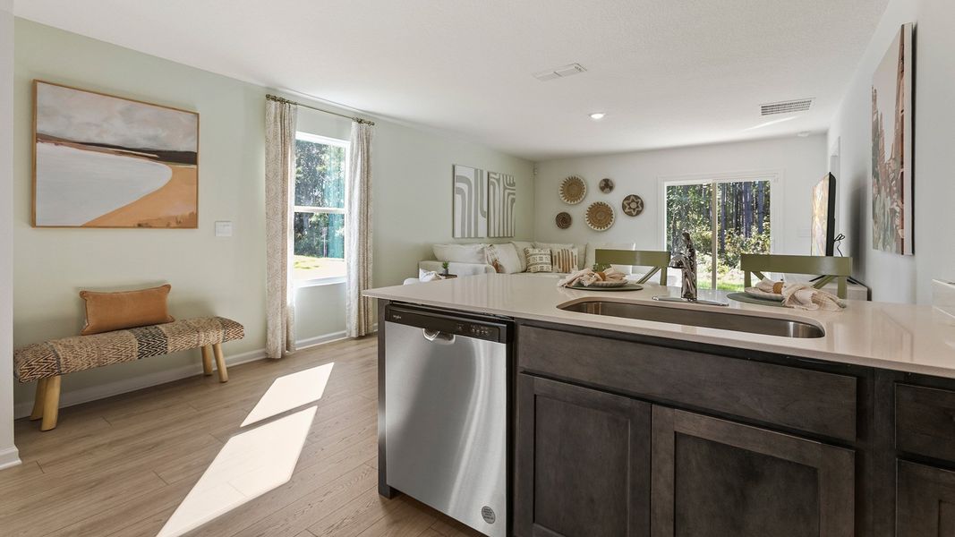 Representative furnished interior of a home built from the ALLEX by D.R. Horton in Copes Landing, Jacksonville (Image 11).