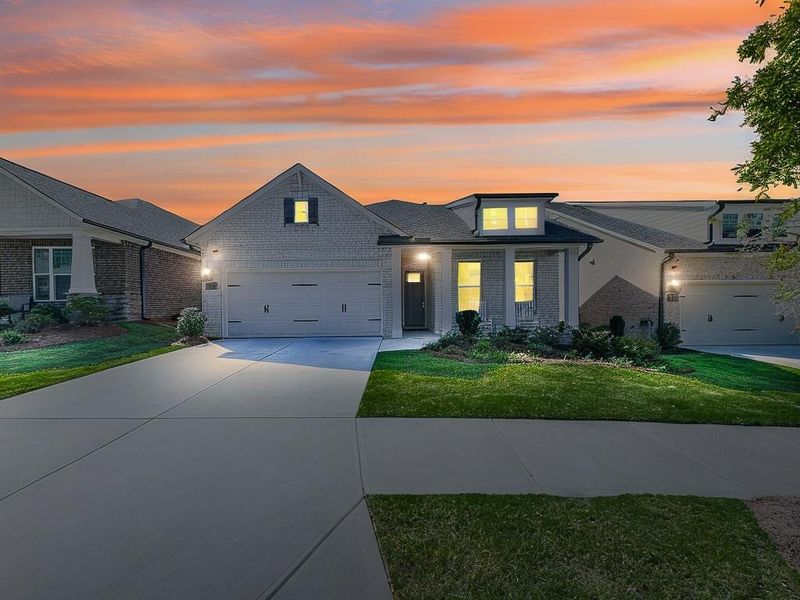 Front exterior of a new home in Glenhaven at Ridgewalk, Woodstock, GA, highlighting curb appeal (Image 28).