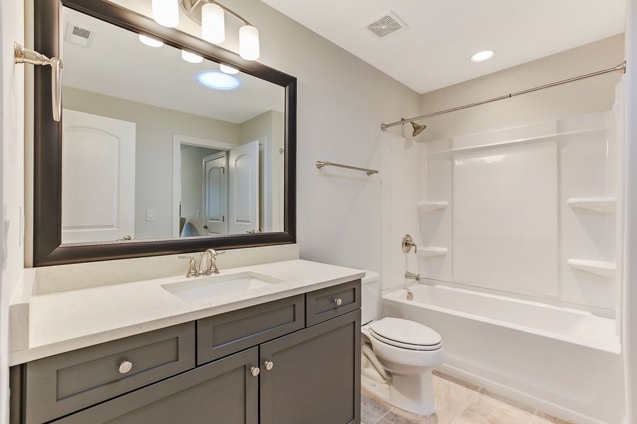 Representative furnished interior of a home built from the Ashton by Keystone Homes NC in Weybridge, Burlington (Image 59).