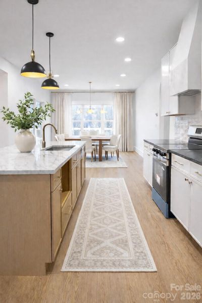 Kitchen- virtually staged