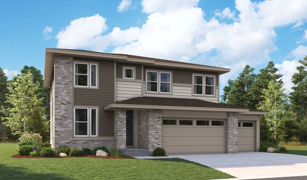 Hemingway-D250-KinstonAtCenterra Elevation C (3-car)