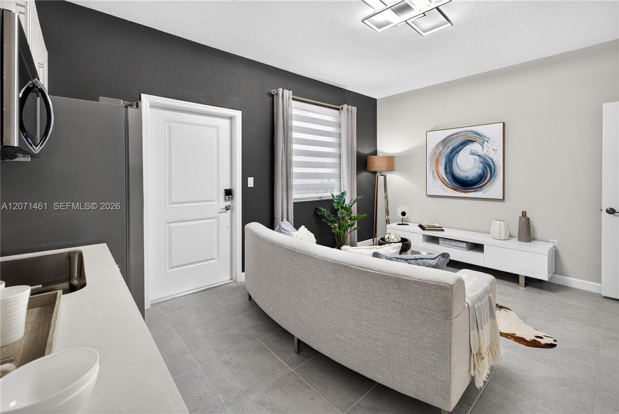 Furnished interior view inside a new home in Acacia Groves, Miami (Image 10).