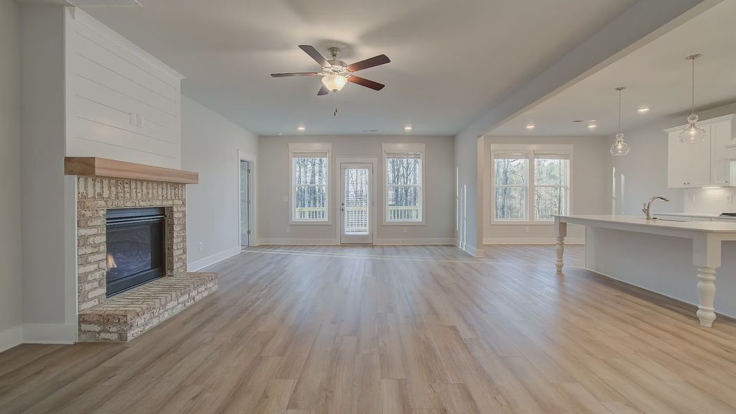 Representative furnished interior of a home built from the Lauren II by DRB Homes in Saddleridge, Senoia (Image 8). Representative furnished interior of a home built from the Lauren II by DRB Homes in Saddleridge, Senoia (Image 8).