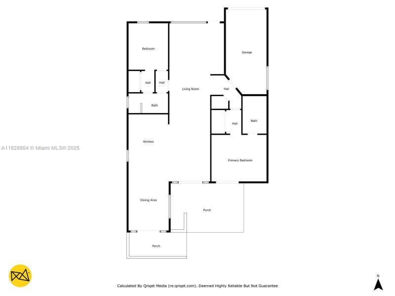 2D floor plan layout of this home in , Miami, FL (Image 6).