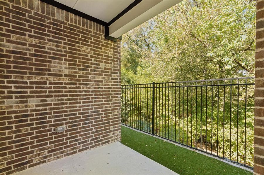 View of covered back patio