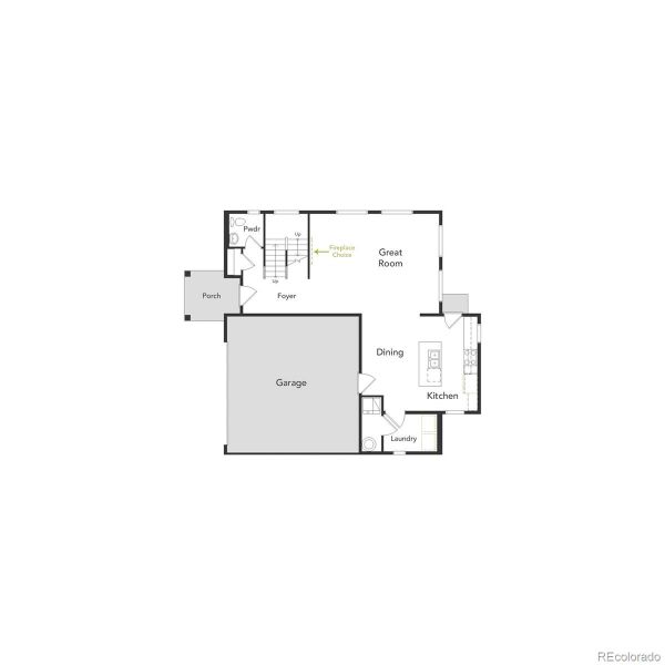 2D floor plan layout of this home in Reunion, Aurora, CO (Image 3).