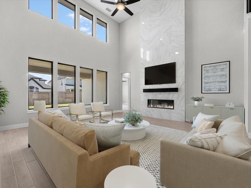 Furnished interior view inside a new home in Cross Creek Ranch 65′, Fulshear (Image 5). Furnished interior view inside a new home in Cross Creek Ranch 65′, Fulshear (Image 5).