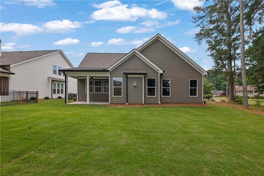 Exterior details and patio area of a home in , Canton (Image 25).