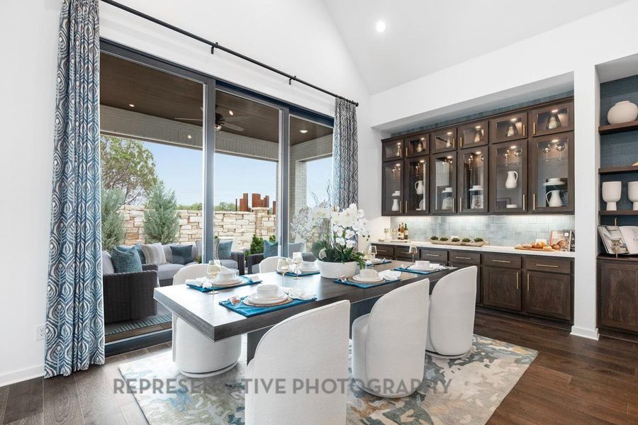 Furnished interior view inside a new home in Meridiana: 50ft. lots, Manvel (Image 7).