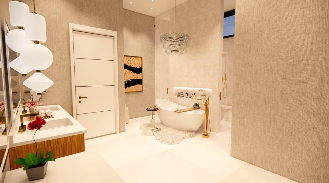 Furnished interior view inside a new home in , Dania Beach (Image 9).