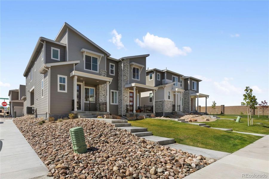 3 bedroom 2 1/2 bathroom townhome with 2 car garage - end unit