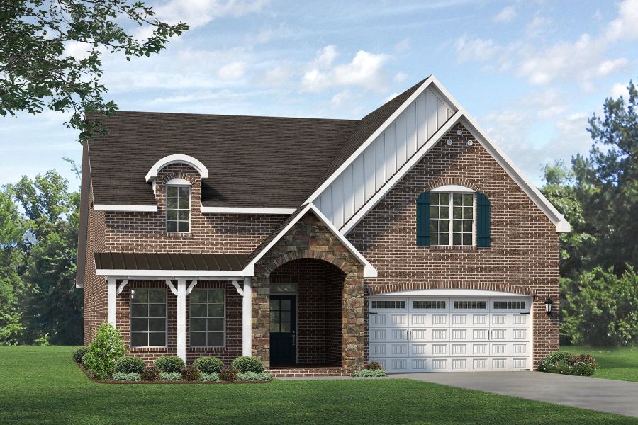 Representative exterior photo of a completed home built from the Ashton by Keystone Homes NC in Weybridge, Burlington, NC (Image 25).