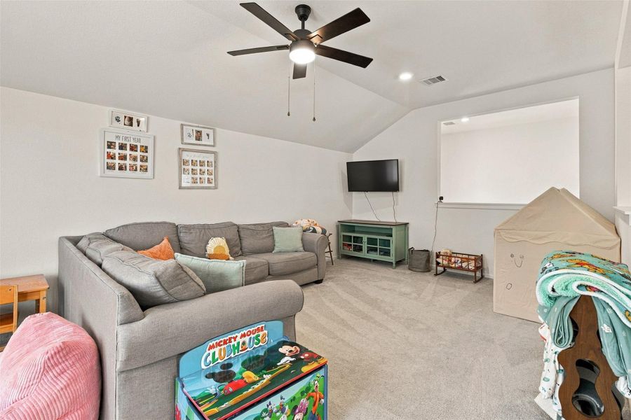 View of upstairs gameroom