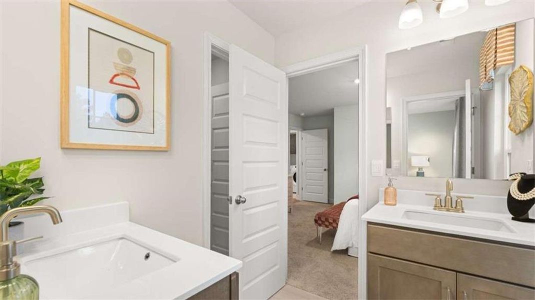 Furnished interior view inside a new home in Heritage Pointe, Senoia (Image 52).