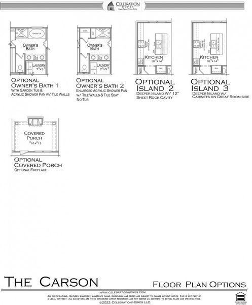 2D floor plan layout for the Carson by Celebration Homes in Sycamore Grove, Murfreesboro, TN (Image 4).