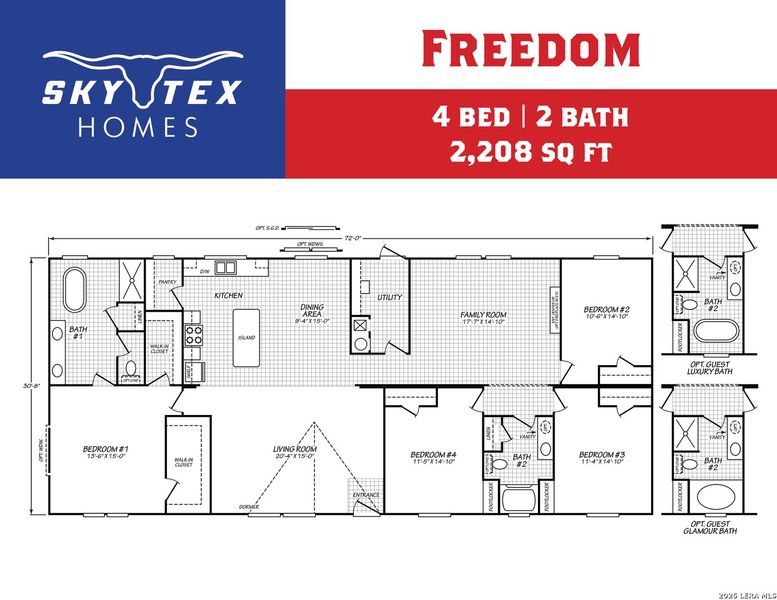 2D floor plan layout of this home in , La Vernia, TX (Image 3).