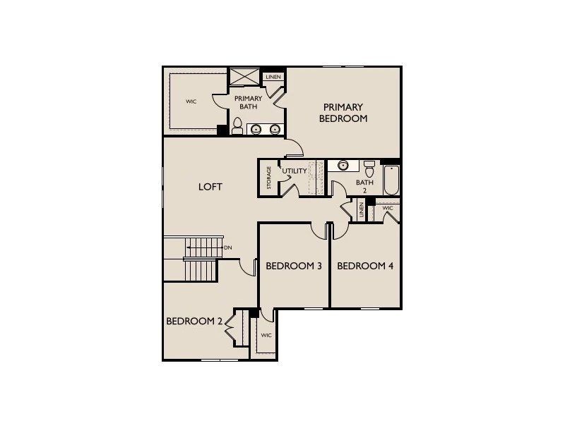 2D floor plan layout of this home in Cades Bluff, Lebanon, TN (Image 4).