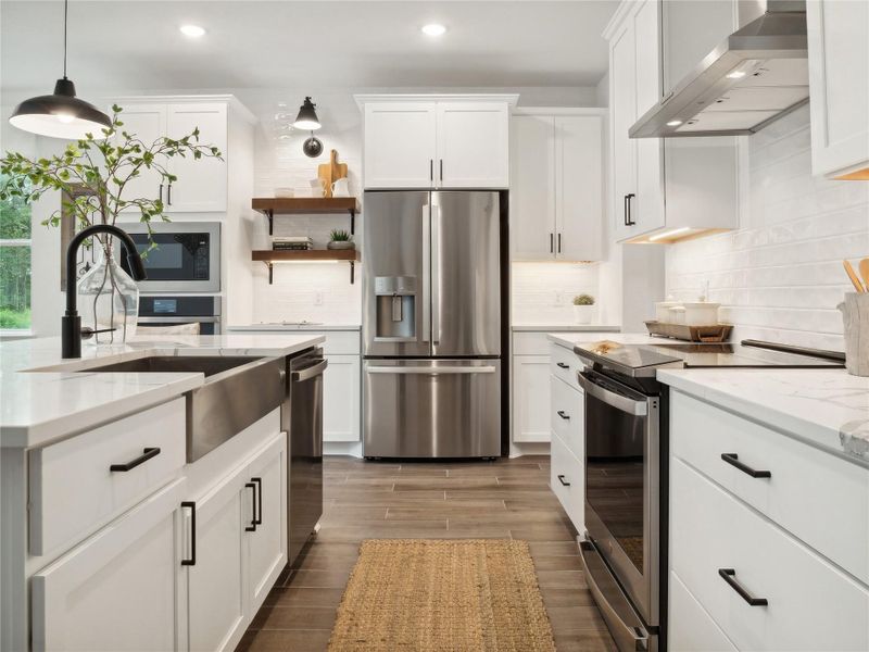 Furnished interior view inside a new home in Tarkington Timbers, Cleveland (Image 10).